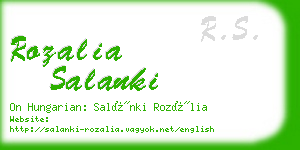 rozalia salanki business card